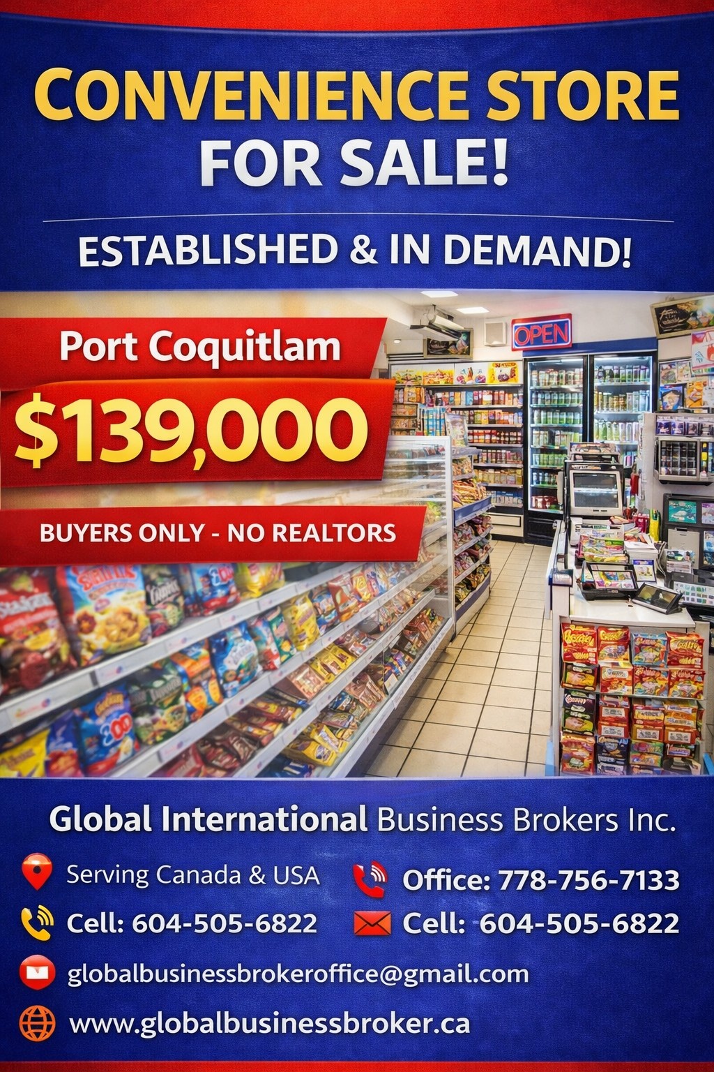 Convenience store in Port Coquitlam on Sale